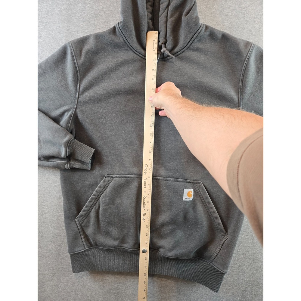 Carhartt‎ Rain Defender Hoodie Sweatshirt Mens M Gray Western Loose Fit 100615 - Picture 8 of 11